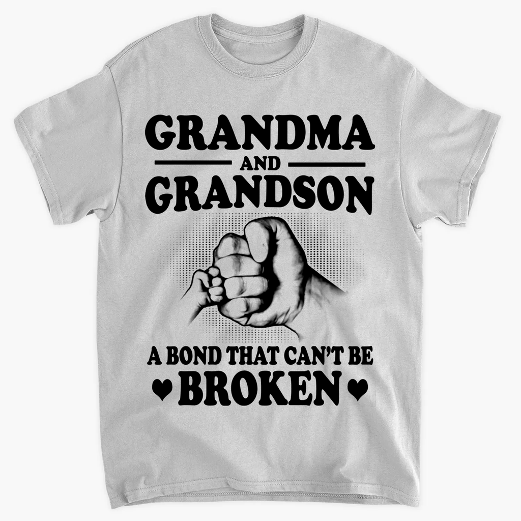 Grandma and grandson bond graphic t-shirt