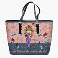 Personalized Leather Bucket Bag - Birthday, Nurses' Day Gift For Nurse - It's A Beautiful Day To Save Lives ARND018