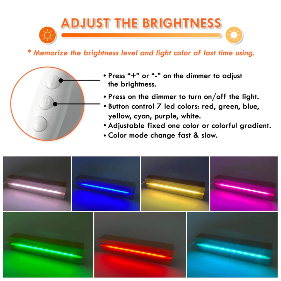 Personalized 3D LED Light Wooden Base - Gift For Grandma - I Love You To The Moon And Back ARND0014