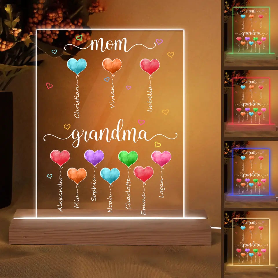 Personalized 3D LED Light Wooden Base - Gift For Mom- Mother And Daughters A Bond That Can't Be Broken ARND037