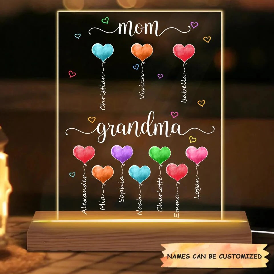 Personalized 3D LED Light Wooden Base - Gift For Mom- Mother And Daughters A Bond That Can't Be Broken ARND037