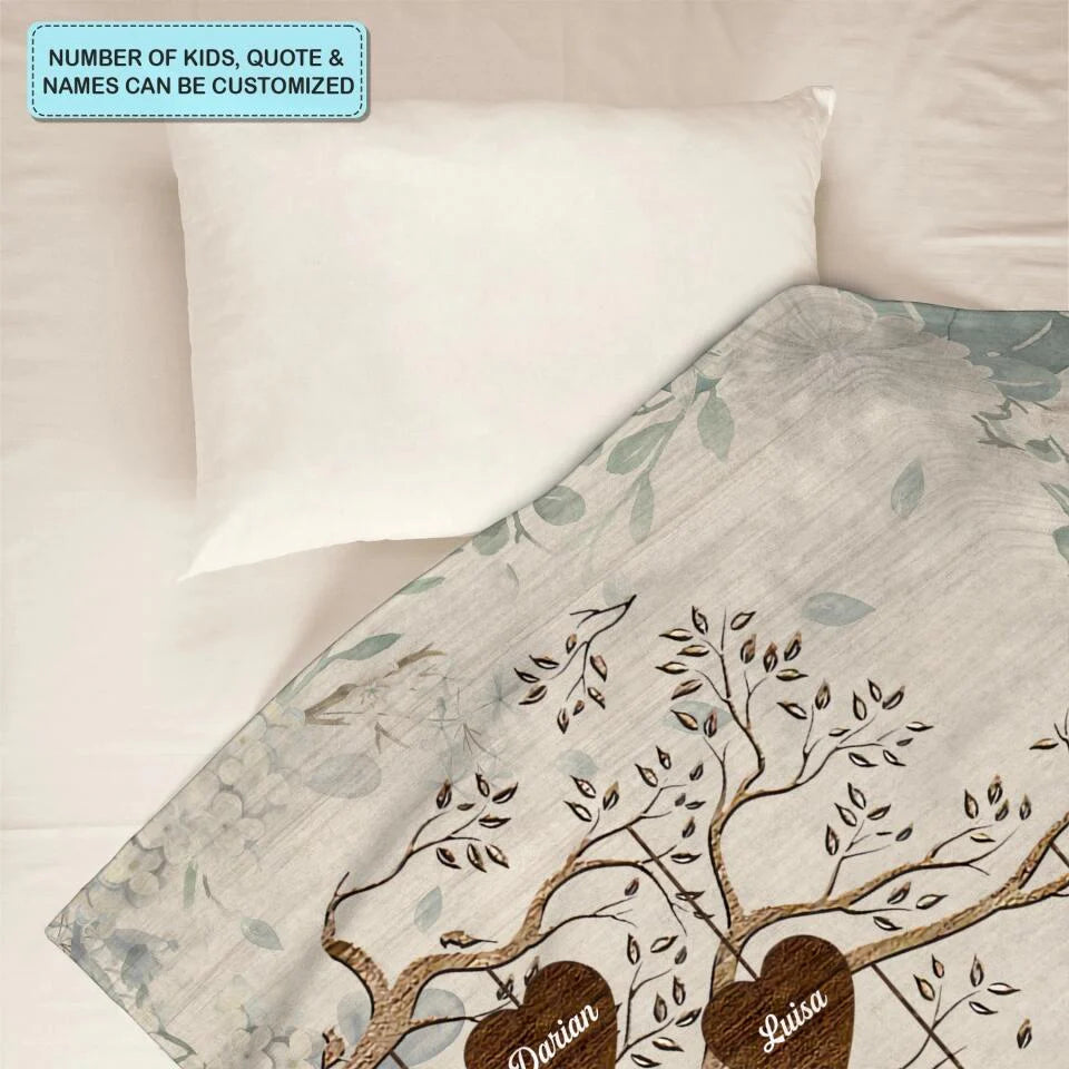 Grandkids Make Life More Grand - Personalized Blanket - Gift For Grandma