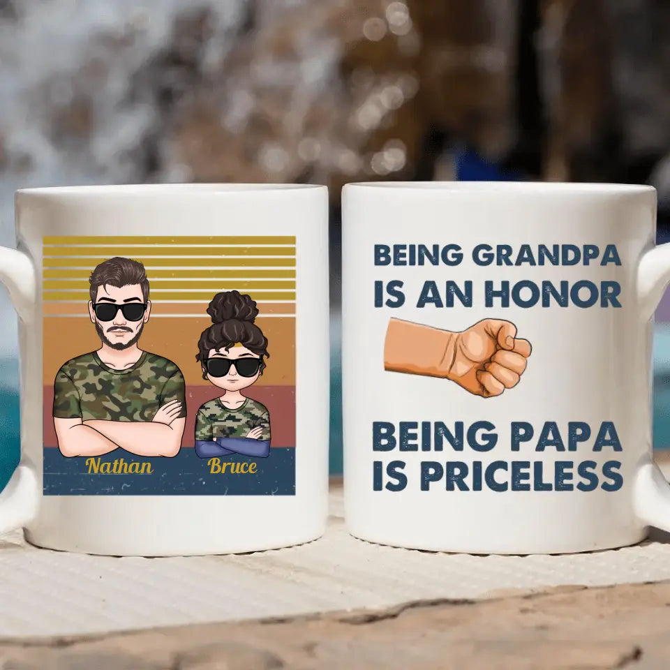 Being Grandpa Is An Honor Mug detail view