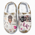Personalized Slippers - Nurse's Day, Birthday Gift For Nurse - Nurse Life Scrubs ARND0014