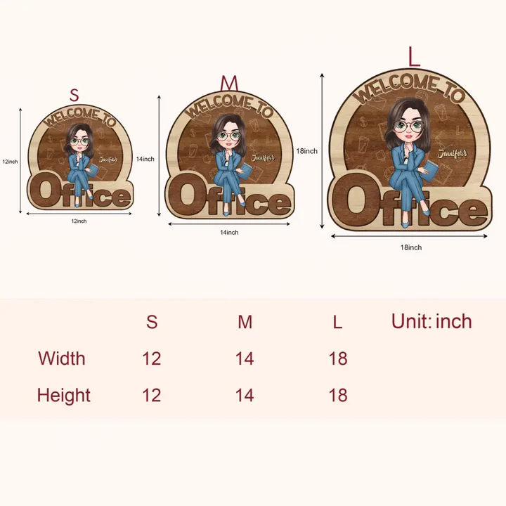 Personalized Door Sign - Birthday Gift For Office Staff - Welcome To My Office ARND018