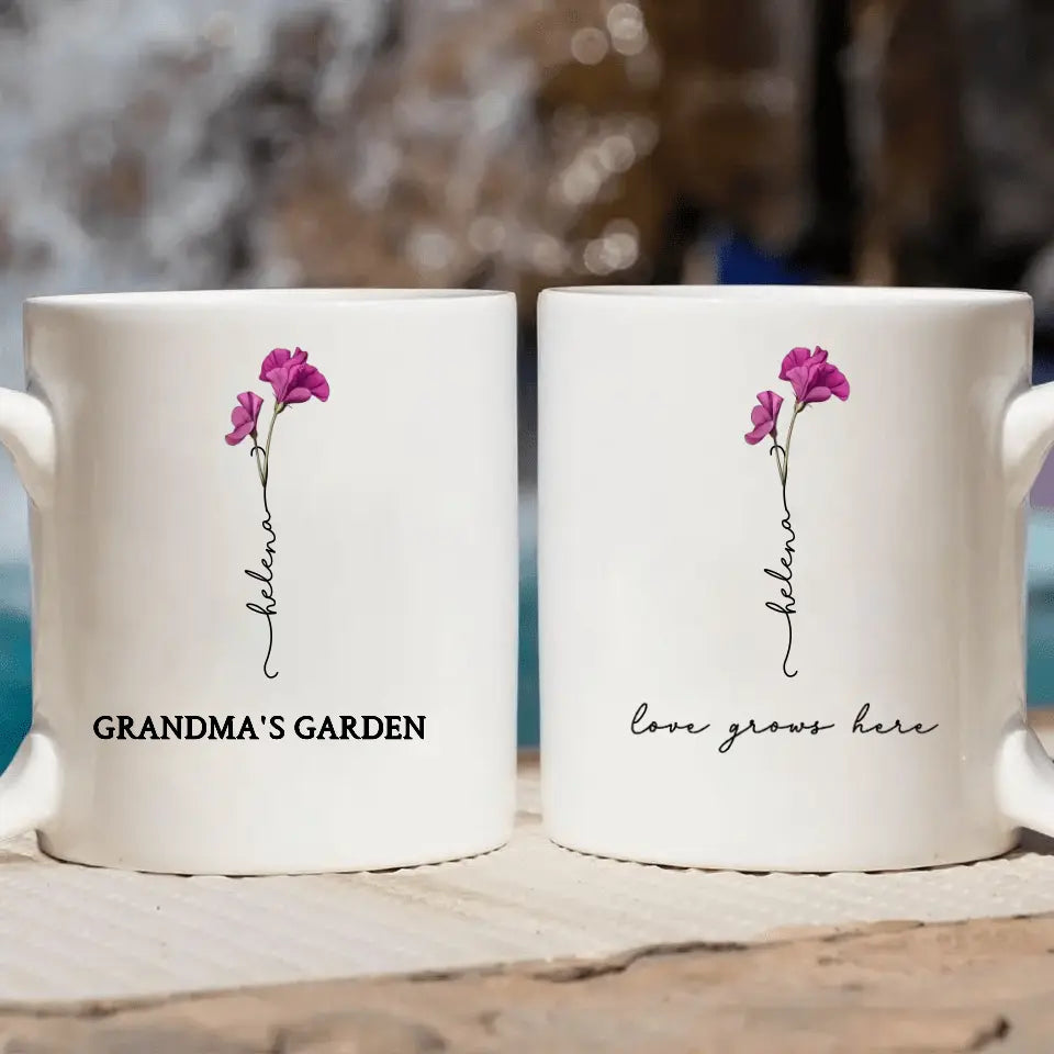 Nana's Garden Mug detail view