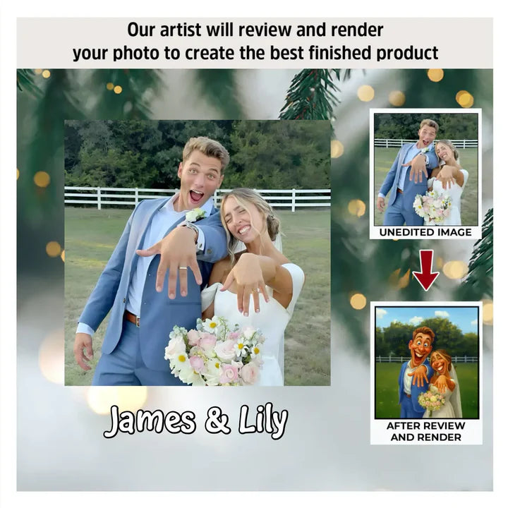 Happily Ever Laughter - Ceramic Ornament - Christmas Gift For Couple, Boyfriend, Girlfriend, Wife, Husband AGP0HT040
