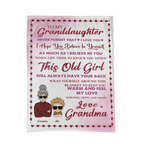 The Love Between Grandma And Granddaughter - Personalized Blanket