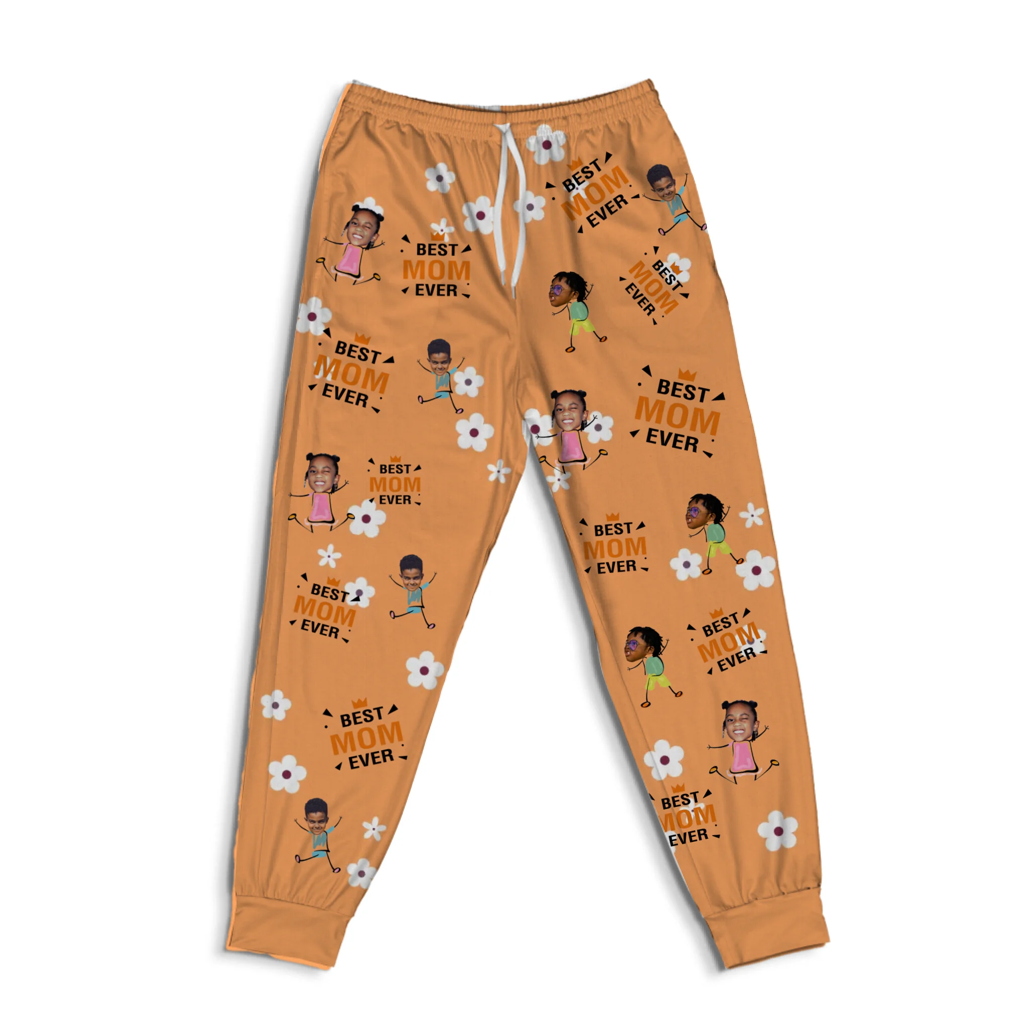 Personalized Best Mom Ever Pajama Pants with Kids' Photos