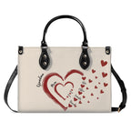 Personalized Sweethearts Leather Handbag for Mom and Grandma