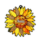 Personalized Sunflower Suncatcher with Family Names