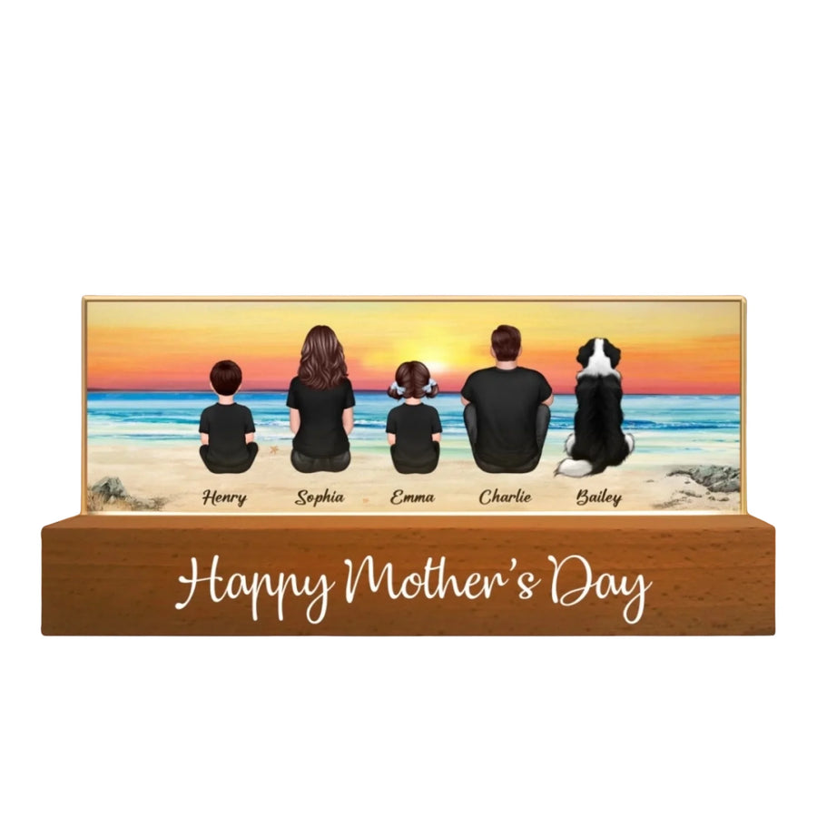 Personalized Family Acrylic LED Night Light with Names