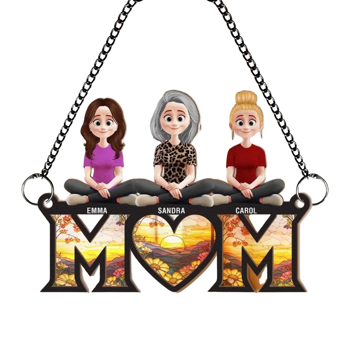 Personalized Mom Suncatcher with Family Names