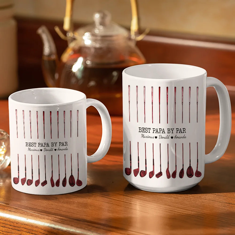 Best Dad By Par mug view 3