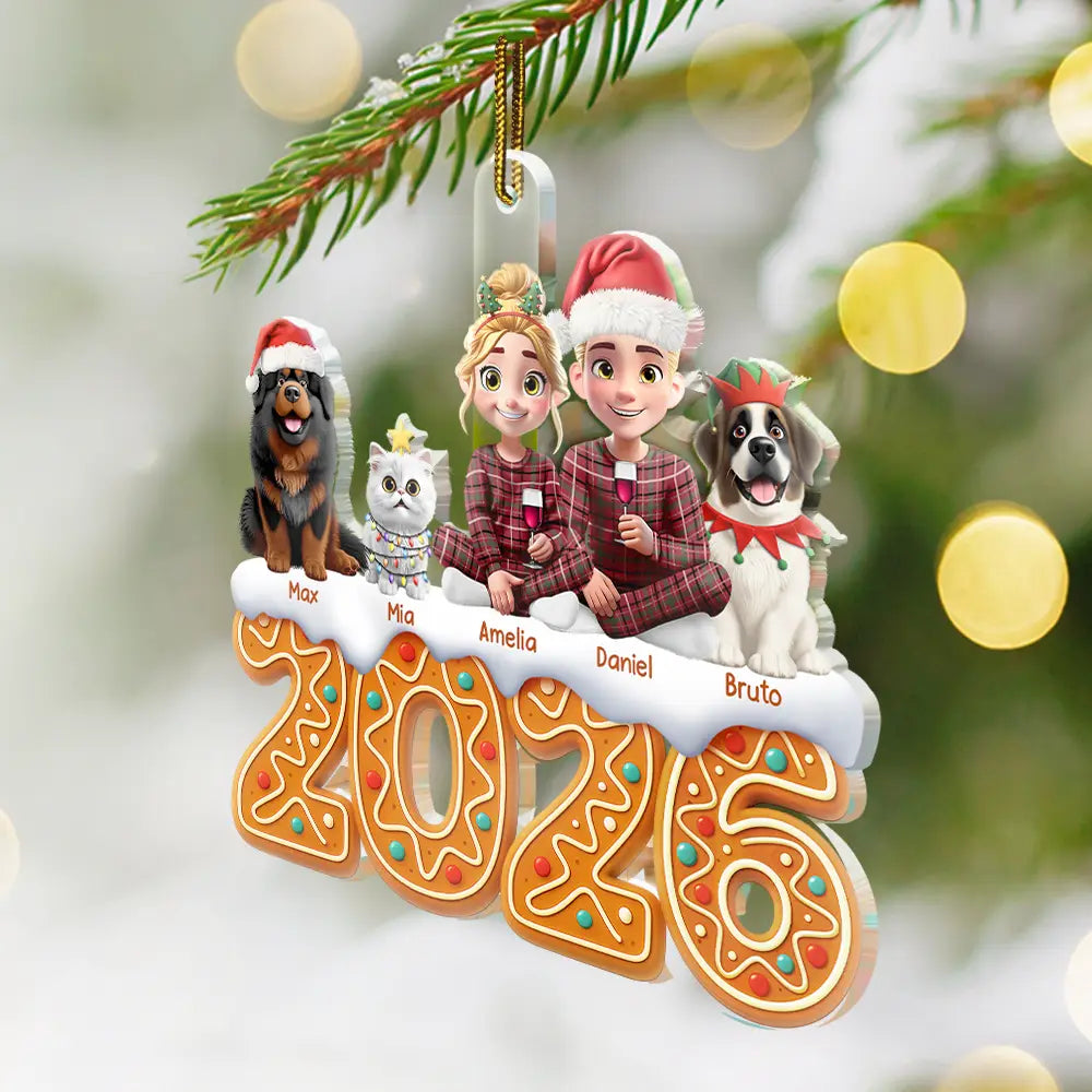 Family Christmas Ornament detail view
