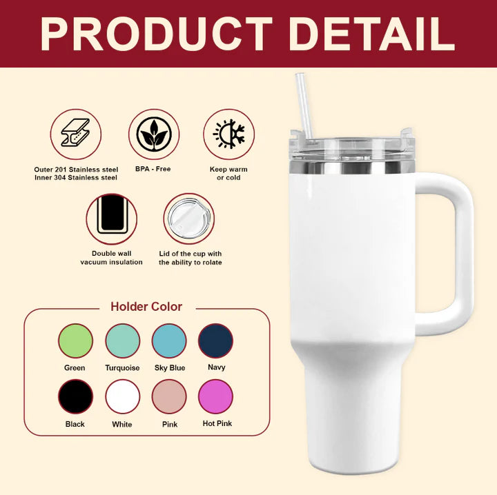 Sparkling Night Butterfly - Tumbler With Handle