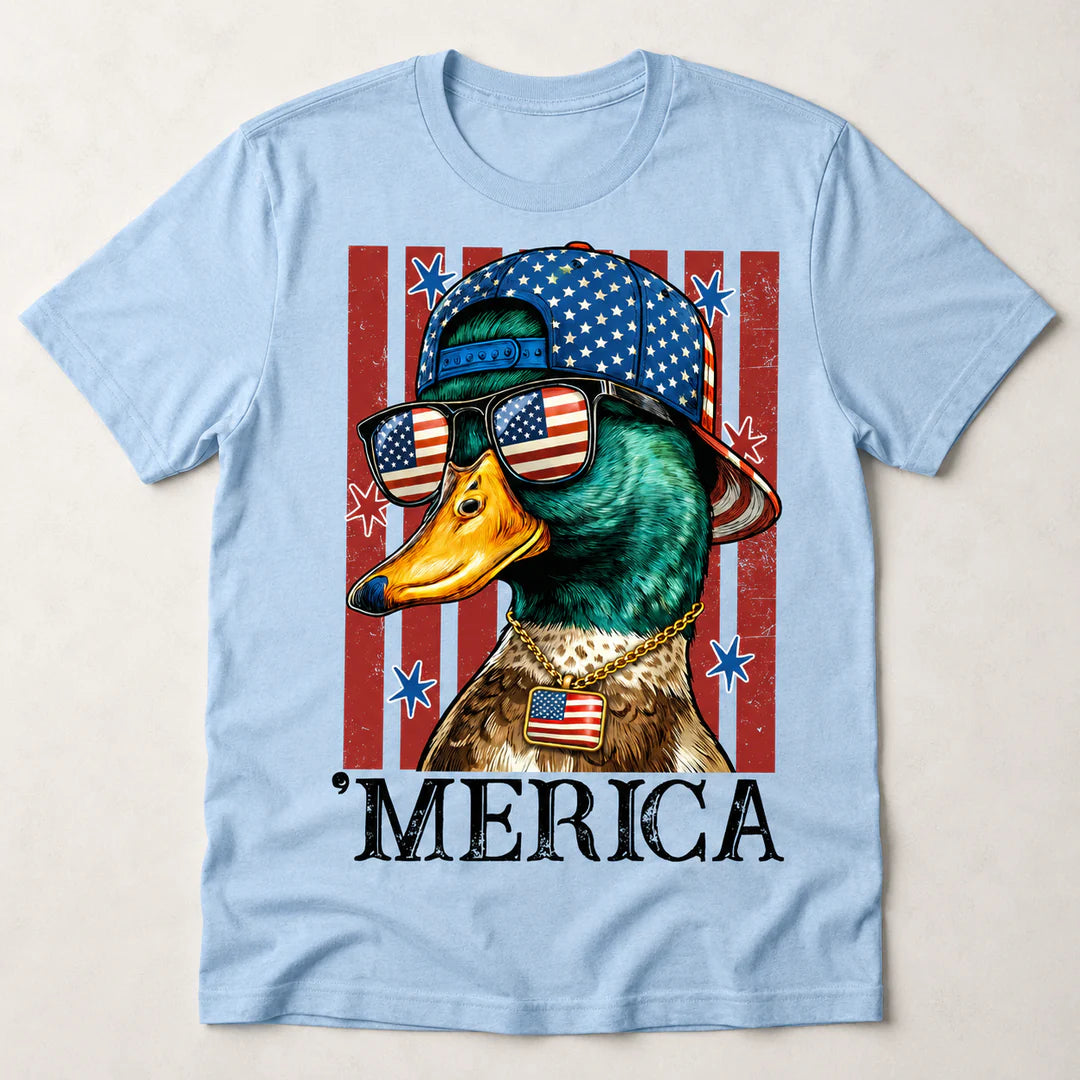 Patriotic Mallard Duck T-Shirt - 4th of July Gifts For Duck Lovers, Dad, Grandpa, Brother NCU0VL101