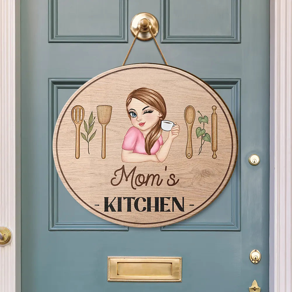 Mom's Kitchen Sign lifestyle view