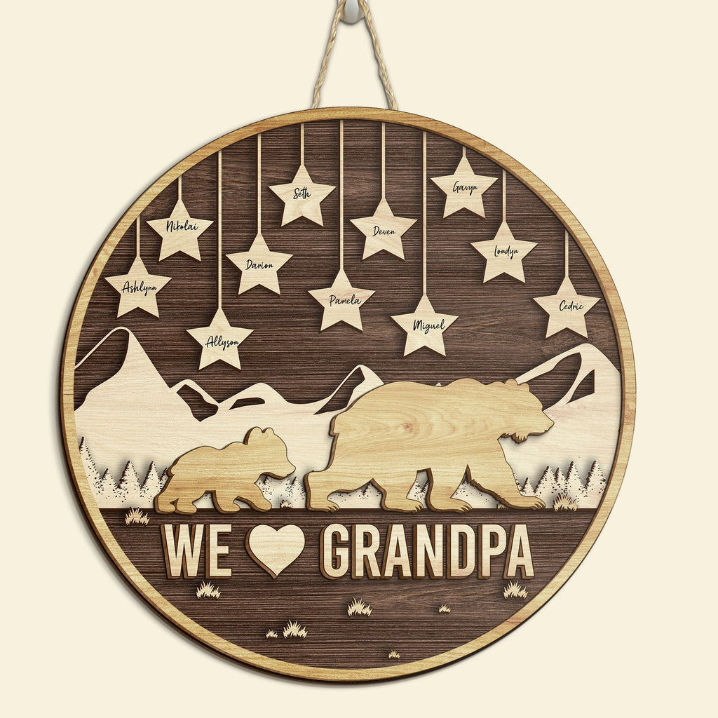 We Love Grandpa wood sign