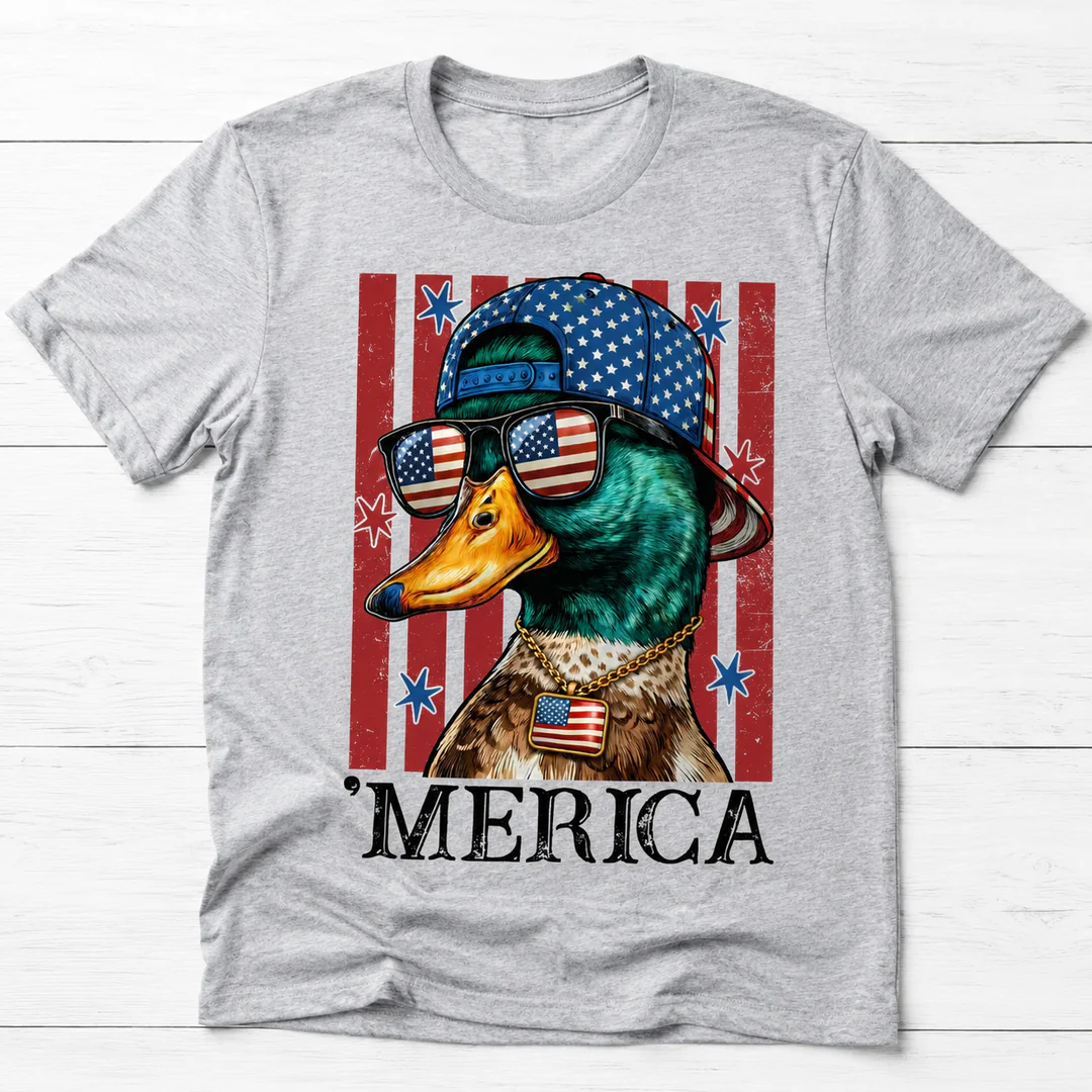 Patriotic Mallard Duck T-Shirt - 4th of July Gifts For Duck Lovers, Dad, Grandpa, Brother NCU0VL101
